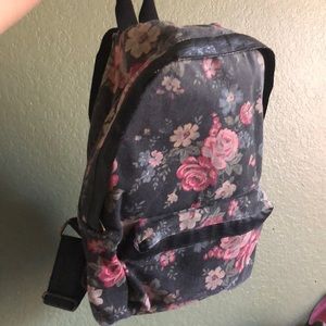 Black Floral backpack from pacsun